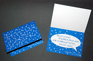 Weihnachtskarte . Beispiel f&uuml;r eine Logop&auml;dische Praxis