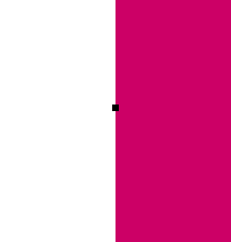 half white - half pink
