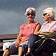 women on a bench