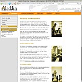Website ab 2005 Screenshot 17 - Kunden - Aladdin