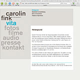 Website Screenshot 2 - Kunde - Carolin Fink - Schauspielerin, Gesang, Klavier