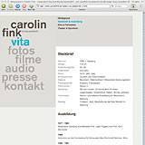 Website Screenshot 3 - Kunde - Carolin Fink - Schauspielerin, Gesang, Klavier
