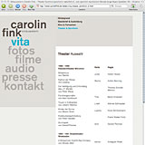 Website Screenshot 4 - Kunde - Carolin Fink - Schauspielerin, Gesang, Klavier