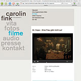 Website Screenshot 10 - Kunde - Carolin Fink - Schauspielerin, Gesang, Klavier