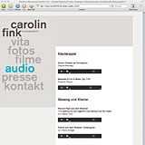 Website Screenshot 11 - Kunde - Carolin Fink - Schauspielerin, Gesang, Klavier
