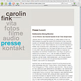 Website Screenshot 12 - Kunde - Carolin Fink - Schauspielerin, Gesang, Klavier