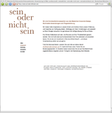 Website Screenshot 2 - Kunde - seinodernichtsein - Inszenierung im Web