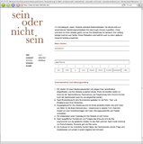 Website Screenshot 3 - Kunde - seinodernichtsein - Inszenierung im Web