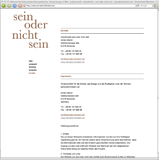 Website Screenshot 6 - Kunde - seinodernichtsein - Inszenierung im Web