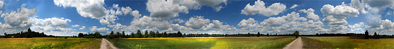 Heath Landscape, Fr&ouml;ttmaninger Heide, Munich -  panorama - click to open it in a new window