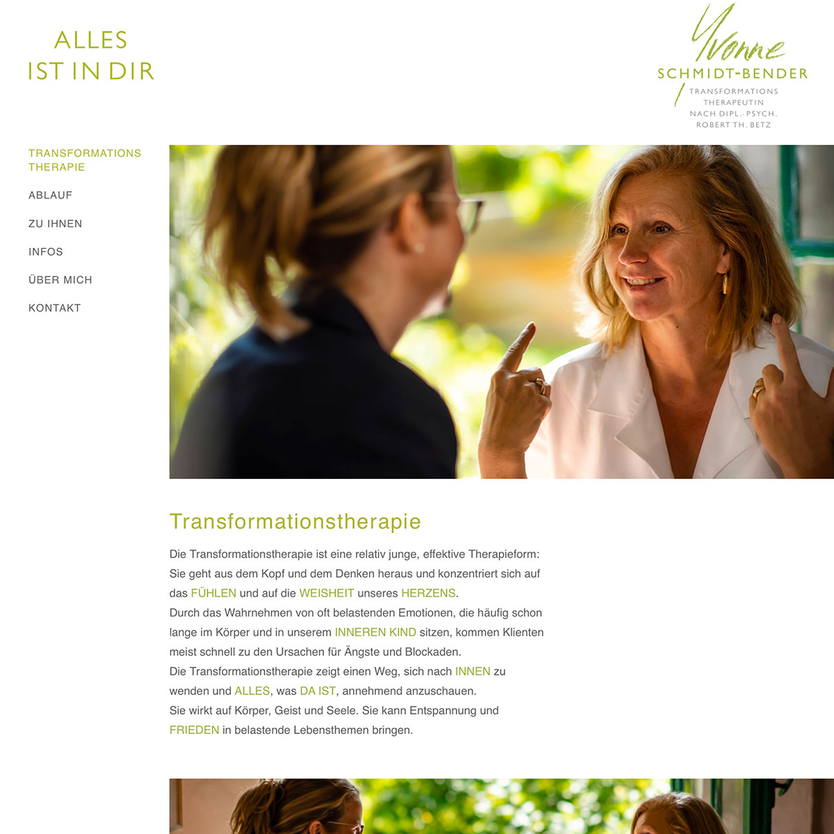 Alles ist in Dir - Coachess für Transformationstherapie