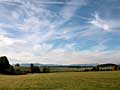 beautiful peaceful autumn weather with mountains in the distance